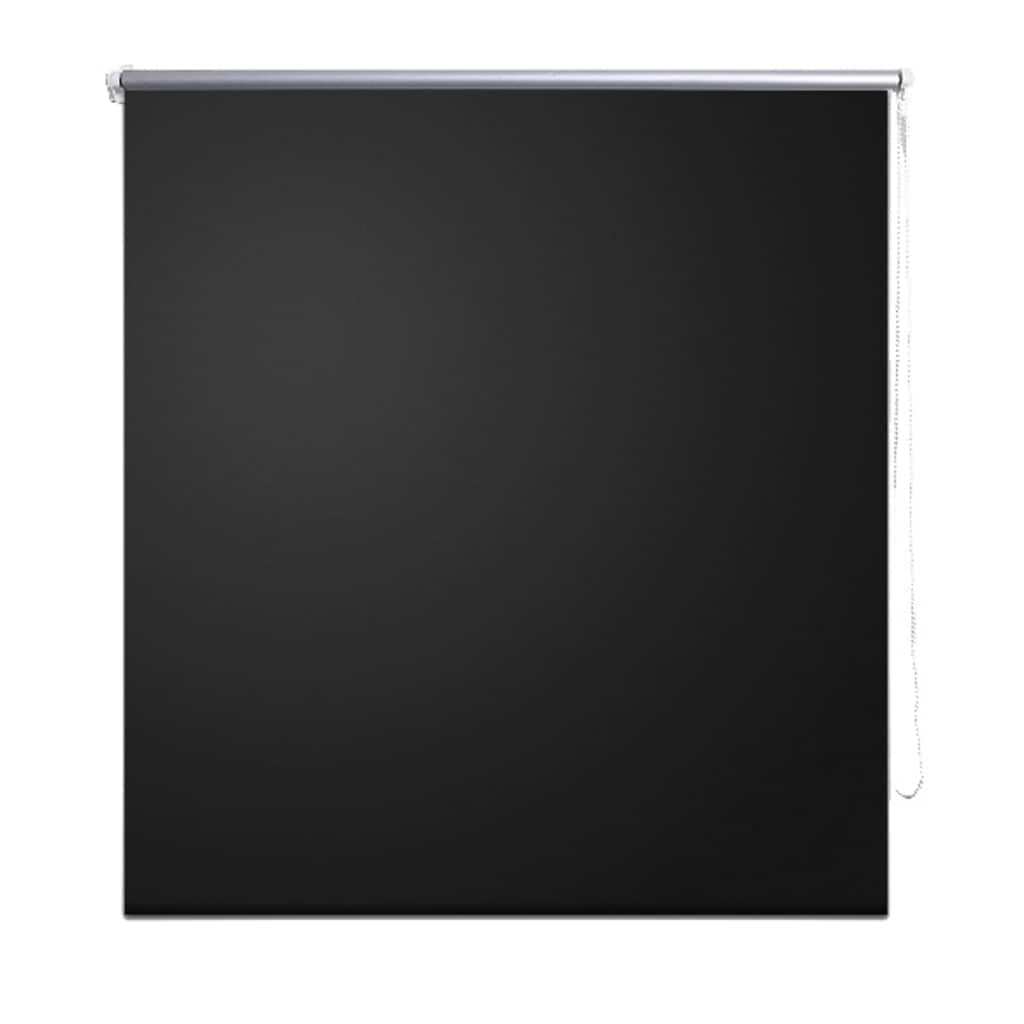 Vidaxl Roller Blind Blackout 140 x 230 cm schwarz