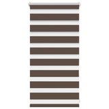 Vidaxl zebra rolgordijn 40,9x100 cm stofbreedte 36,7 cm koffiebruin