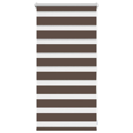 Vidaxl zebra rolgordijn 40,9x100 cm stofbreedte 36,7 cm koffiebruin