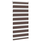 Vidaxl zebra rolgordijn 40,9x100 cm stofbreedte 36,7 cm koffiebruin