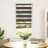 Vidaxl zebra rolgordijn 40,9x100 cm stofbreedte 36,7 cm koffiebruin