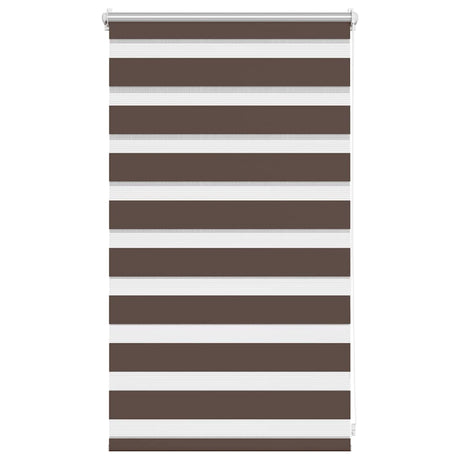 Vidaxl zebra rolgordijn 50,9x100 cm stofbreedte 46,7 cm koffiebruin