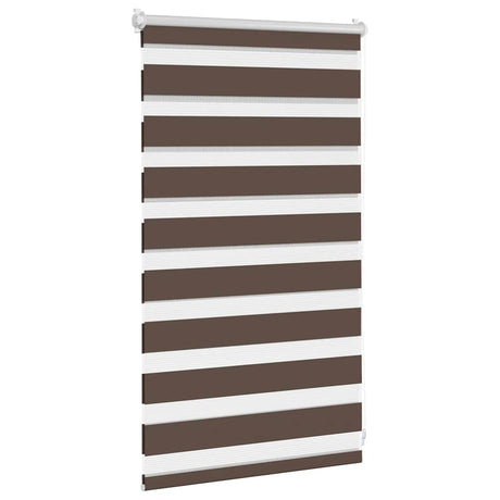 Vidaxl zebra rolgordijn 50,9x100 cm stofbreedte 46,7 cm koffiebruin