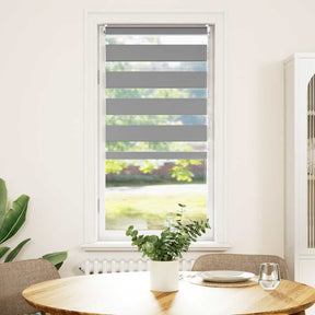 Vidaxl zebra rolgordijn 60,9 x 120 cm stofbreedte 56,7 cm grijs