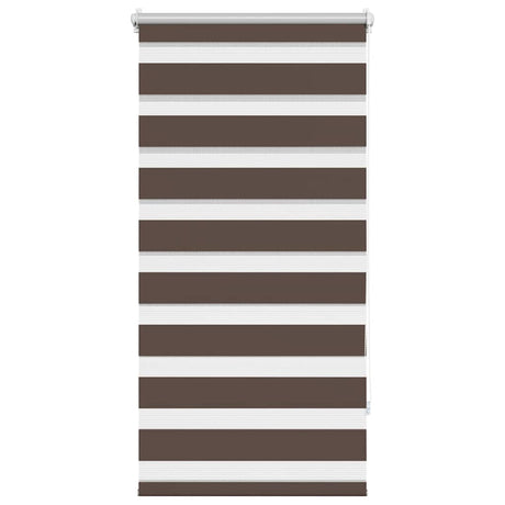 Vidaxl zebra rolgordijn 60,9 x 120 cm stofbreedte 56,7 cm koffiebruin
