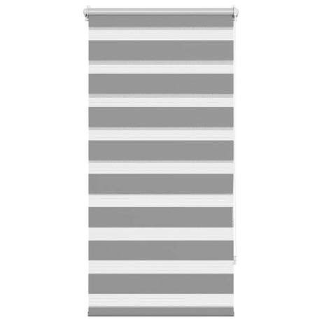 Vidaxl zebra rolgordijn 80,9 x 150 cm stofbreedte 76,7 cm grijs