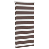 Vidaxl zebra rolgordijn 80,9 x 150 cm stofbreedte 76,7 cm koffiebruin