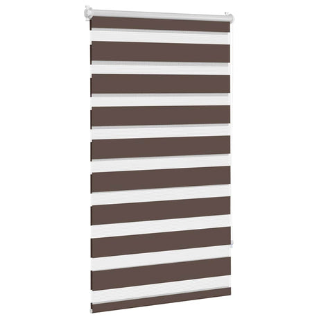 Vidaxl zebra rolgordijn 90,9 x 150 cm stofbreedte 86,7 cm koffiebruin