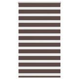Vidaxl zebra rolgordijn 100,9 x 175 cm stofbreedte 96,7 cm koffiebruin