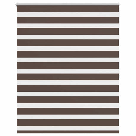 Vidaxl zebra rolgordijn 120,9 x 175 cm stofbreedte 116,7 cm koffiebruin