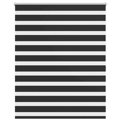 Vidaxl zebra rolgordijn 140,9 x 175 cm stofbreedte 136,7 cm zwart
