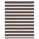 Vidaxl zebra rolgordijn 140,9 x 175 cm stofbreedte 136,7 cm koffiebruin