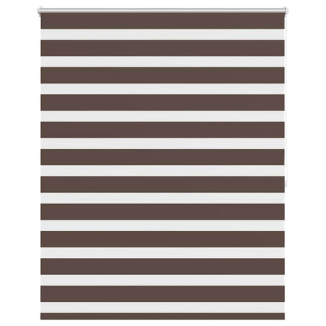 Vidaxl zebra rolgordijn 140,9 x 175 cm stofbreedte 136,7 cm koffiebruin