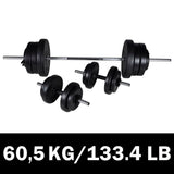 Vidaxl Barbellen Dumbell Set 60,5 kg