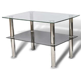 Vidaxl salontafel met 2 lagen glas