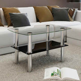 Vidaxl salontafel met 2 lagen glas