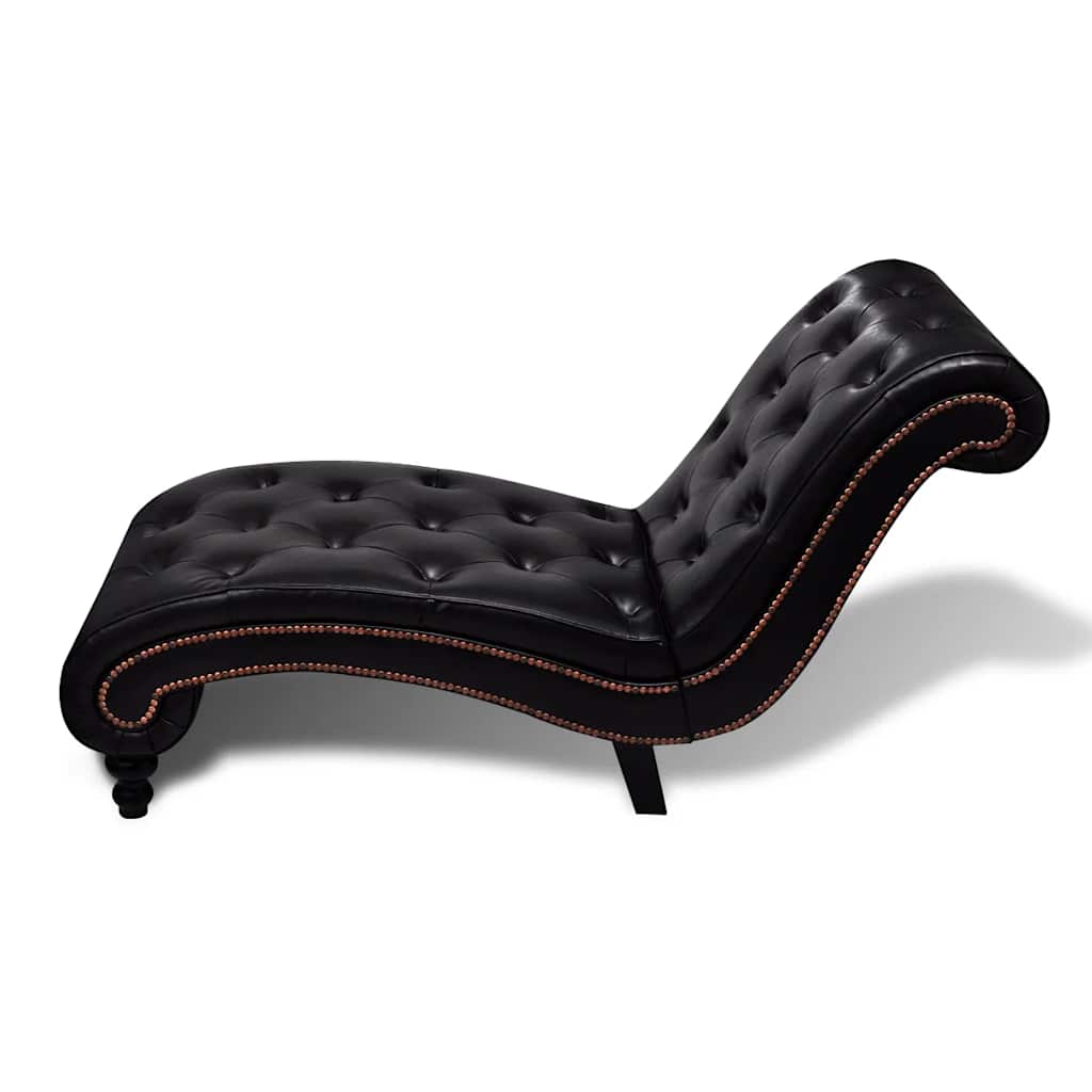 Vidaxl chaise longue kunstleer bruin