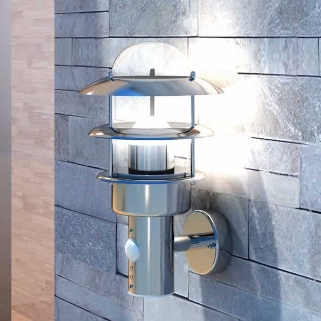 Vidaxl buitenmuurlamp met bewegingssensor rvs