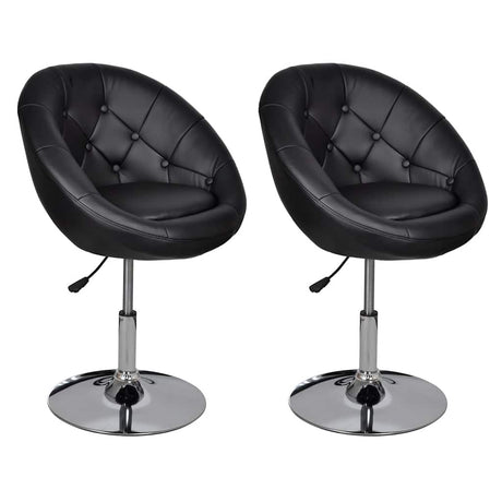 Vidaxl barstoelen 2 st kunstleer zwart