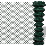 VidaXL mesh fence 1.5x15 m steel green