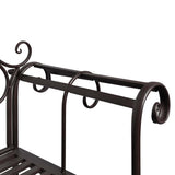 Vidaxl tuinbank 132 cm staal antiekbruin