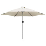Vidaxl parasol met stalen paal 3 m zandwit