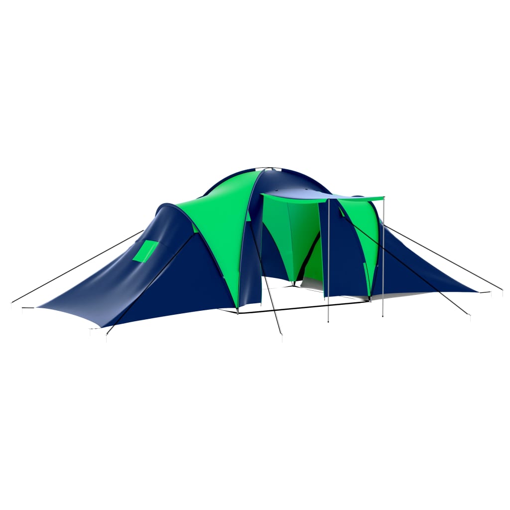 Vidaxl Tent Polyester de 9 personas azul y verde