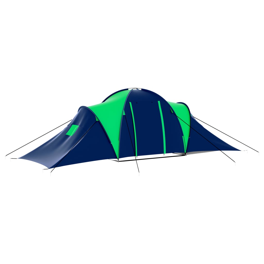 Vidaxl Tent Polyester de 9 personas azul y verde