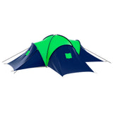 Vidaxl Tent Polyester de 9 personas azul y verde