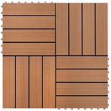 Vidaxl wpc tegels 30x30cm 11 stuks 1m2 bruin