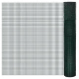 Vidaxl kippengaas 10x1 m gegalvaniseerd staal met pvc-coating groen