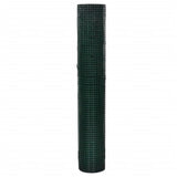 Vidaxl kippengaas 10x1 m gegalvaniseerd staal met pvc-coating groen