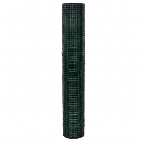 Vidaxl kippengaas 10x1 m gegalvaniseerd staal met pvc-coating groen