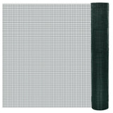 Vidaxl kippengaas 25x1 m gegalvaniseerd staal met pvc-coating groen