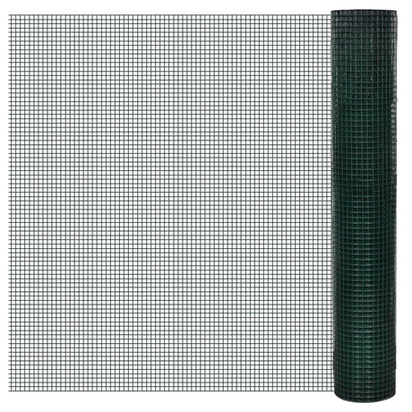 Vidaxl kippengaas 1x25 m gegalvaniseerd staal groen