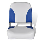 Vidaxl bootstoel met blauw-wit kussen inklapbaar 41x36x48 cm