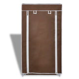 Vidaxl stoffen schoenenrek met hoes 58 x 28 x 106 cm bruin