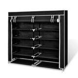 VidaXL shoe cabinet with cover 115x28x110 fabric black