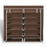 VidaXL shoe cabinet with cover 115x28x110 fabric brown