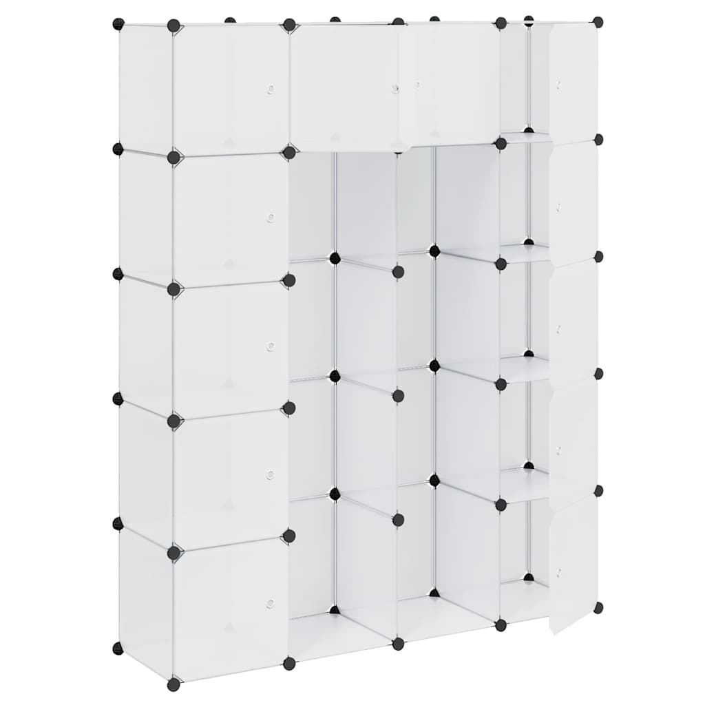 Vidaxl modulaire kast met 14 compartimenten wit 37 x 146 x 180,5 cm