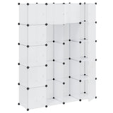 Vidaxl modulaire kast met 14 compartimenten wit 37 x 146 x 180,5 cm