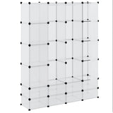 Vidaxl modulaire kast met 18 compartimenten wit 37 x 146 x 180,5 cm