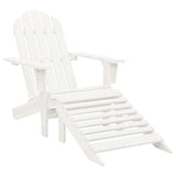 Vidaxl tuinstoel met hocker hout wit