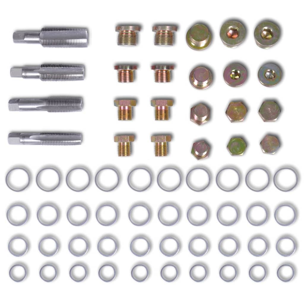 Vidaxl OlieAftApplug Reparaturset M13 M15 M17 M20 64-Stück