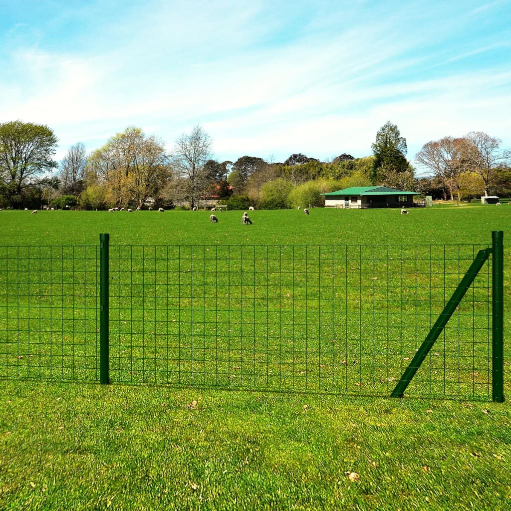 Vidaxl Eurohek 10x1,0 m Stahlgrün