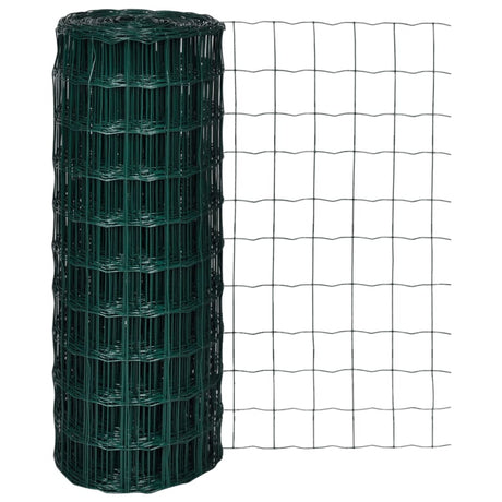 Vidaxl euro hek 10x1,0 m staal groen
