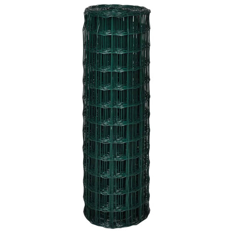 Vidaxl euro hek 10x1,2 m staal groen