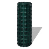 Vidaxl euro hek groen 1000 x 180 cm pvc-gecoat ijzer