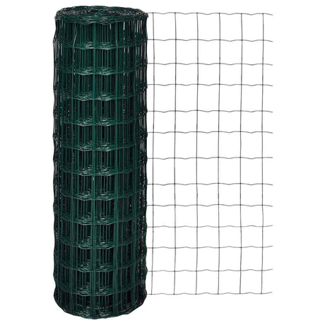 Vidaxl euro hek 25x1,2 m staal groen