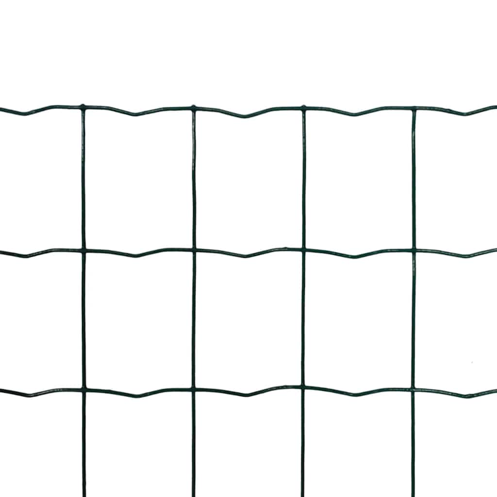 Vidaxl euro hek 25x1,2 m staal groen